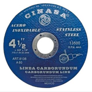 DISCO DE CORTE CINAZA 4 1/2 INOX